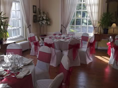 Wine Red Organza Sash